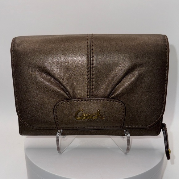 Coach Madison Pleated Leather Accordion Zip Wallet - Picture 4 of 11